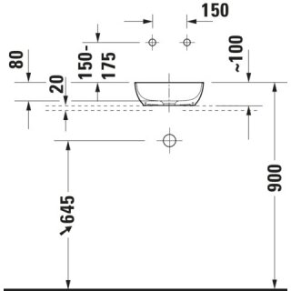 DURAVIT 268022FG00 Sivida SET,ASB r.300B.Auß.W. Sdm.
