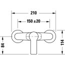 DURAVIT DC4230001010 D-Code Einhebel-Brausemischer Aufputz