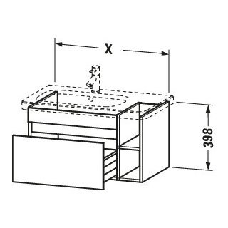 DURAVIT DS639400707 WTU wandh. DuraStyle 448x730x398mm
