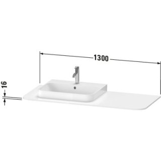 DURAVIT HP031KR7575 Happy D.2 Plus Konsole Leinen Matt