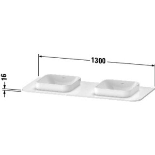 DURAVIT HP032KB7575 Happy D.2 Plus Konsole Leinen Matt