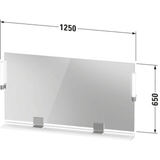 DURAVIT SV74250BD180000 Sivida Spiegel 1330x650x36,LED,Dimmf.