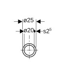 Geberit 619022001 Systemrohr ML, Stangenware d25, L:5m
