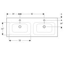 Geberit 122230600 Renova Plan Doppelm&ouml;belwaschtisch