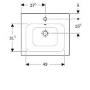 Geberit 122255000 Renova Plan M&ouml;belwaschtisch, 55x48cm