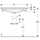 Geberit 122280000 Renova Plan M&ouml;belwaschtisch, 80x48cm
