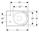 Geberit 500602018 Acanto Stand-WC Tiefsp&uuml;ler, erh&ouml;ht