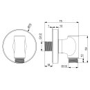 Hansa 290022-81 Wandanschlussbogen HANSA 2900