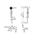 Hansa 4813042180 Brausebatt. m. Brausegarnitur, 3-str.