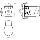Ideal Standard E008701 Wand-WC Connect Air mit WC-Sitz