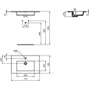 Ideal Standard E053501 M&ouml;belwaschtisch Eurovit 1 Hl. m.&Uuml;l.