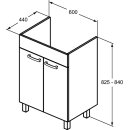 Ideal Standard E3239WG Stand-MWT-Unterschrank Eurovit 60 cm