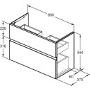 Ideal Standard E3380UQ M&ouml;belwaschtischunterschrank Finesse