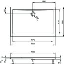 Ideal Standard K518201 Rechteck-Brausewanne Ultra Light