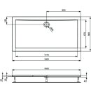 Ideal Standard K518701 Rechteck-Brausewanne Ultra Light