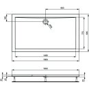 Ideal Standard K518801 Rechteck-Brausewanne Ultra Light