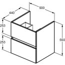 Ideal Standard R0256WG MWT-Unterschrank Eurovit+ 2 Ausz&uuml;ge