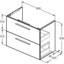 Ideal Standard T5256NV MWT-Unterschrank i.life A 2 Ausz&uuml;ge