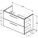Ideal Standard T5584NV MWT-Unterschrank i.life B 2 Ausz&uuml;ge