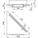 KEUCO 14657370100 Eckduschablage Aveno 14657,