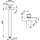 KEUCO 51689250300 Brausearm Elegance 51689,