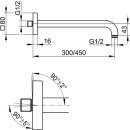 KEUCO 53088250302 Brausearm Edition 300 53088,