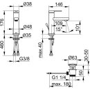 KEUCO 59502253000 EHM-WT-Mischer 100 IXMO 59502