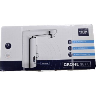 Grohe QuickFix Get E - Elektronische Waschtischarmatur, Batteriebetrieb, Chrom