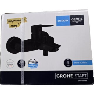 Grohe QuickFix Start - Badewannenarmatur, schwarz matt