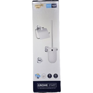 Grohe QuickFix Start - WC-Accessoires-Set 3 in 1, Chrom