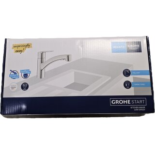Grohe QuickFix Start - Spültisch Einhebelmischer mit ausziehbarer Brause, Chrom