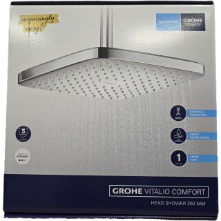 Grohe Vitalio Comfort - Kopfbrause 25x25 cm, 9,5 l/min, 1 Brausestrahl, chrom