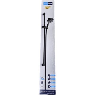 Grohe Vitalio Comfort - Brausegarnitur: Handbrause, Stange und Schlauch, 2 Strahlarten, schwarz matt