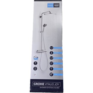 Grohe Vitalio Joy - Duschset 310 mit Thermostat für die Wand, Chrom