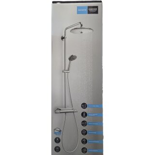Grohe Vitalio Joy - Duschset 260 mit Thermostat für die Wand und Ablage, Chrom