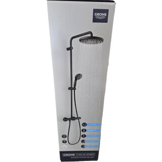 Grohe Vitalio Start - Duschset 250 mit Thermostat, 1 Strahlart, schwarz matt