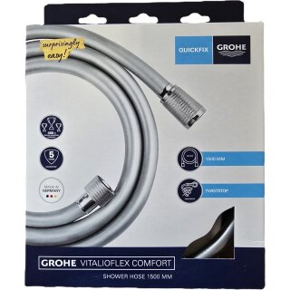 Grohe Brauseschläuche - Duschschlauch VitalioFlex Comfort 1,5 m, verchromt