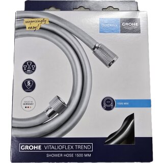 Grohe Brauseschläuche - Duschschlauch VitalioFlex Trend 1,5 m, verchromt
