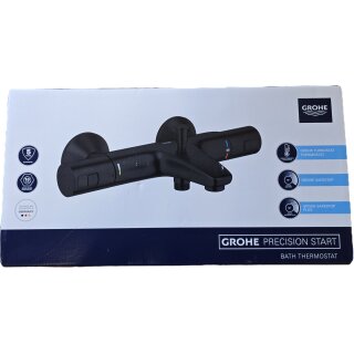 Grohe Precision Start - Thermostat-Badewannenarmatur, schwarz matt.