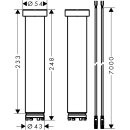 AXOR 13603800 Verl&auml;ngerungsset Deckenanschluss