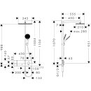 HANSGROHE 24580670 Showerpipe Raindance Alive Q