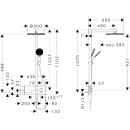 HANSGROHE 24583140 Showerpipe Raindance Alive S