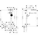 HANSGROHE 24596670 Showerpipe Raindance Alive S