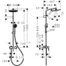 HANSGROHE 28875000 Activera S Showerpipe 240 1j EcoSmart