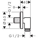 AXOR 36737670 Wandanschluss Axor Wall outlet Fine