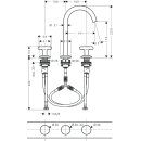 AXOR 48040140 3-Loch Waschtischarmatur AXOR One