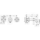 AXOR 48130000 3-Loch Waschtischarmatur AXOR One