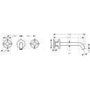 AXOR 48140330 3-Loch Waschtischarmatur AXOR One