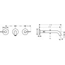 AXOR 48160340 3-Loch Waschtischarmatur AXOR One
