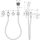 AXOR 48443330 3-Loch Wannenarmatur AXOR One